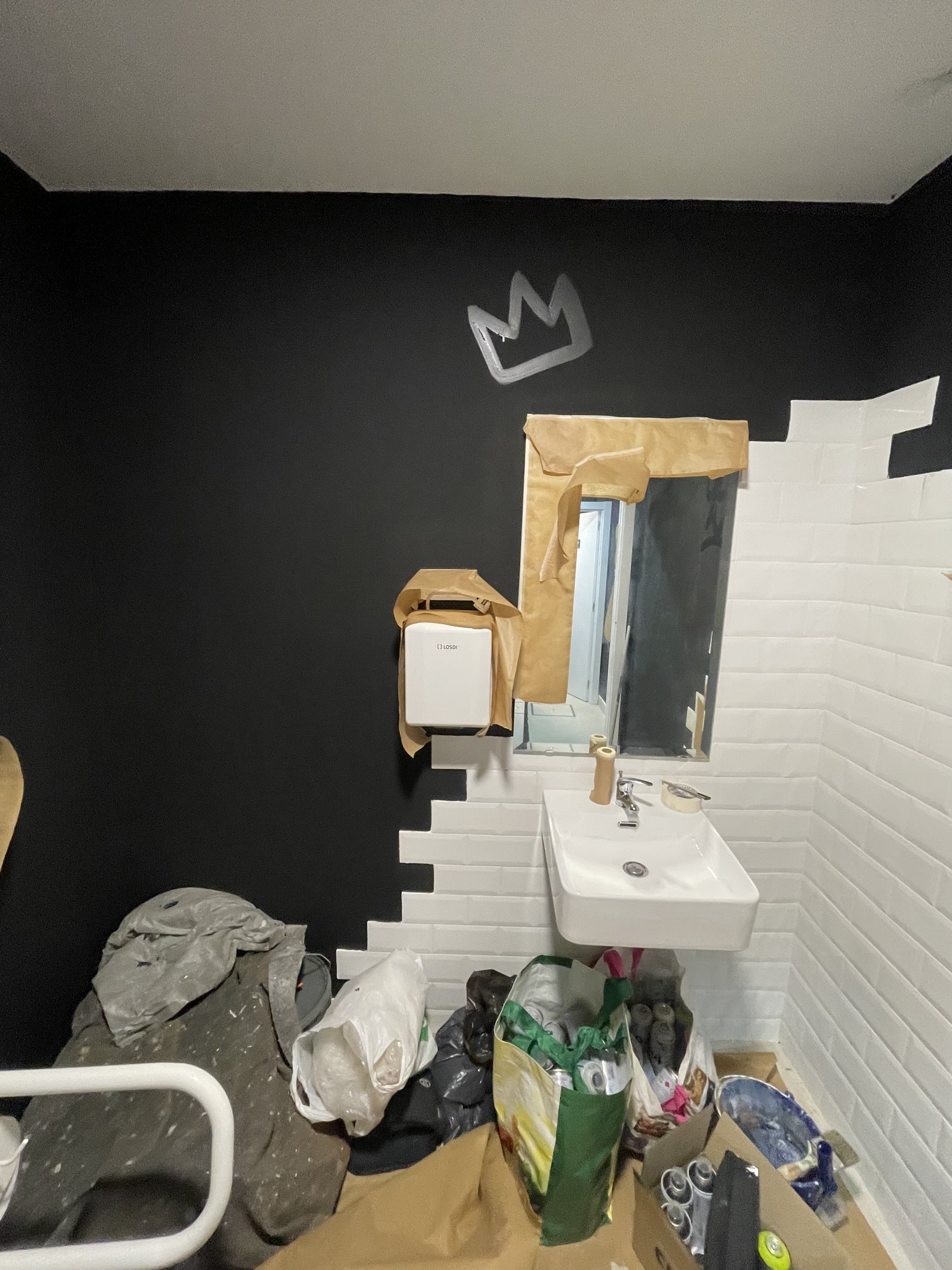 Pintura de los murales de Big Boss Burger