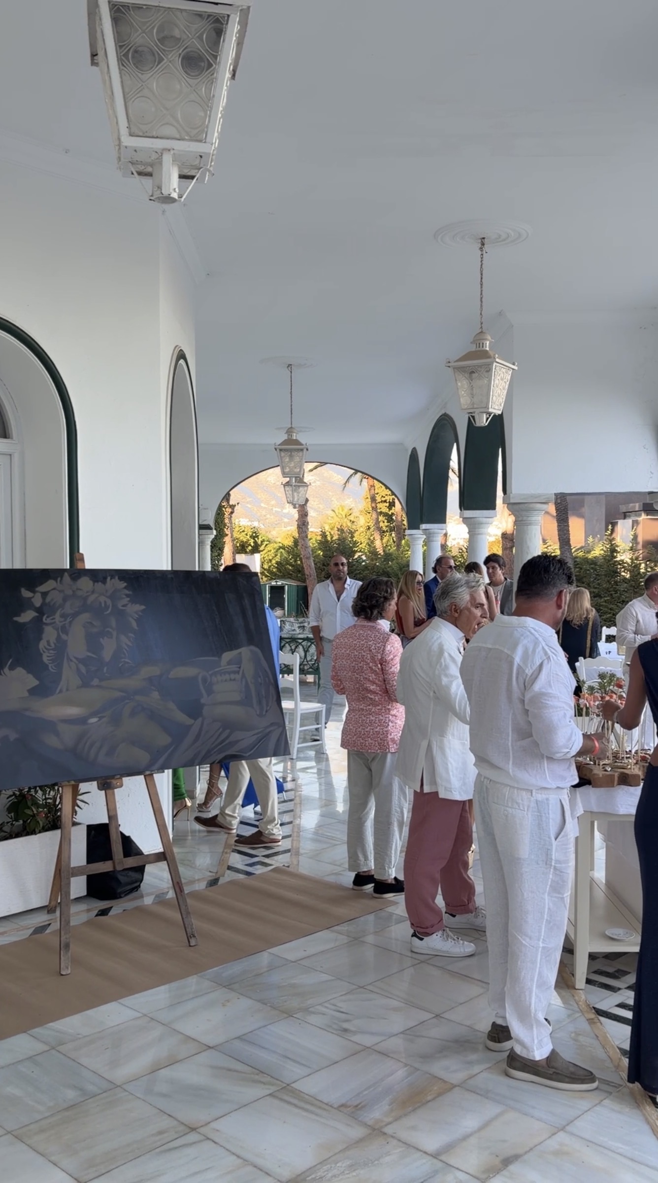Proceso de creación de Bacchus durante el evento